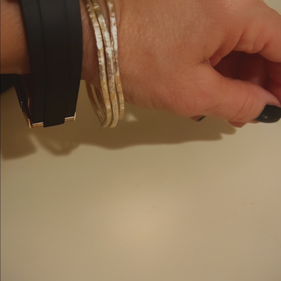 Twin bangle bracelets. Pade Vavra designs.,Sold individually. Gunmetal played. - Picture 6 of 7
